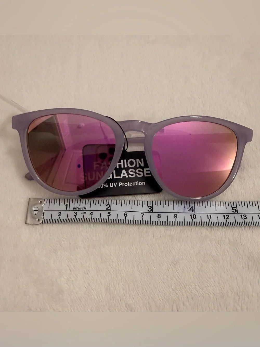Purple Mirrored Fashion Sunglasses + Hair clips